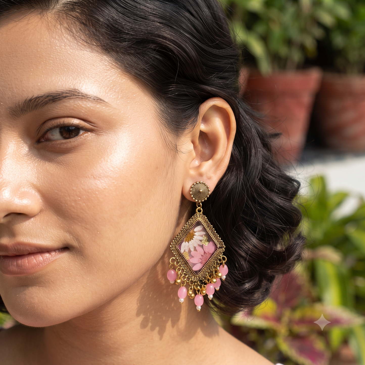 Petals – Blush Meadow Jhumkas