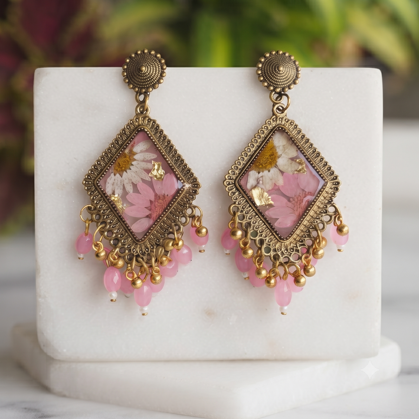 Petals – Blush Meadow Jhumkas