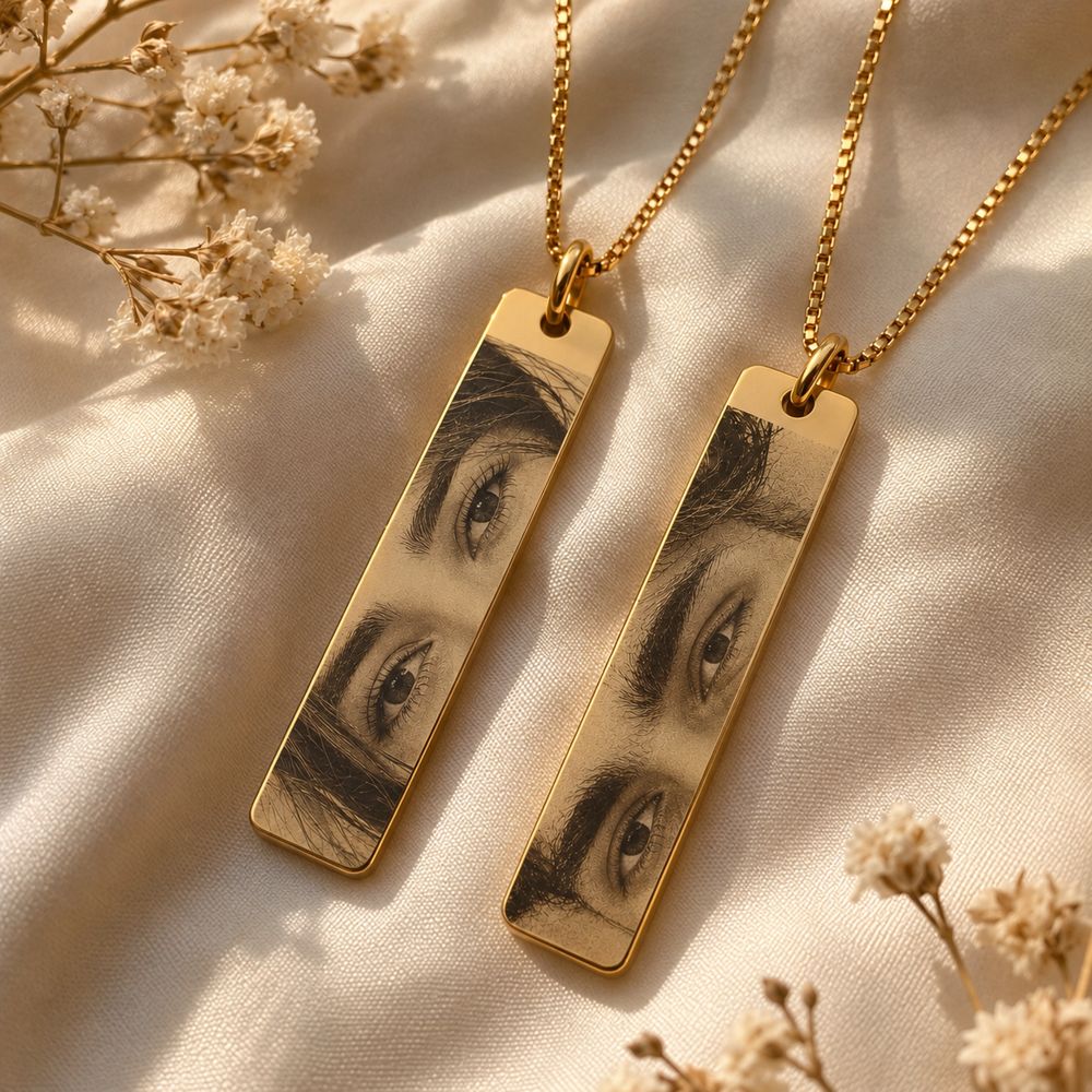 Personalized Couple Eye Pendant Set (2 Pendants)