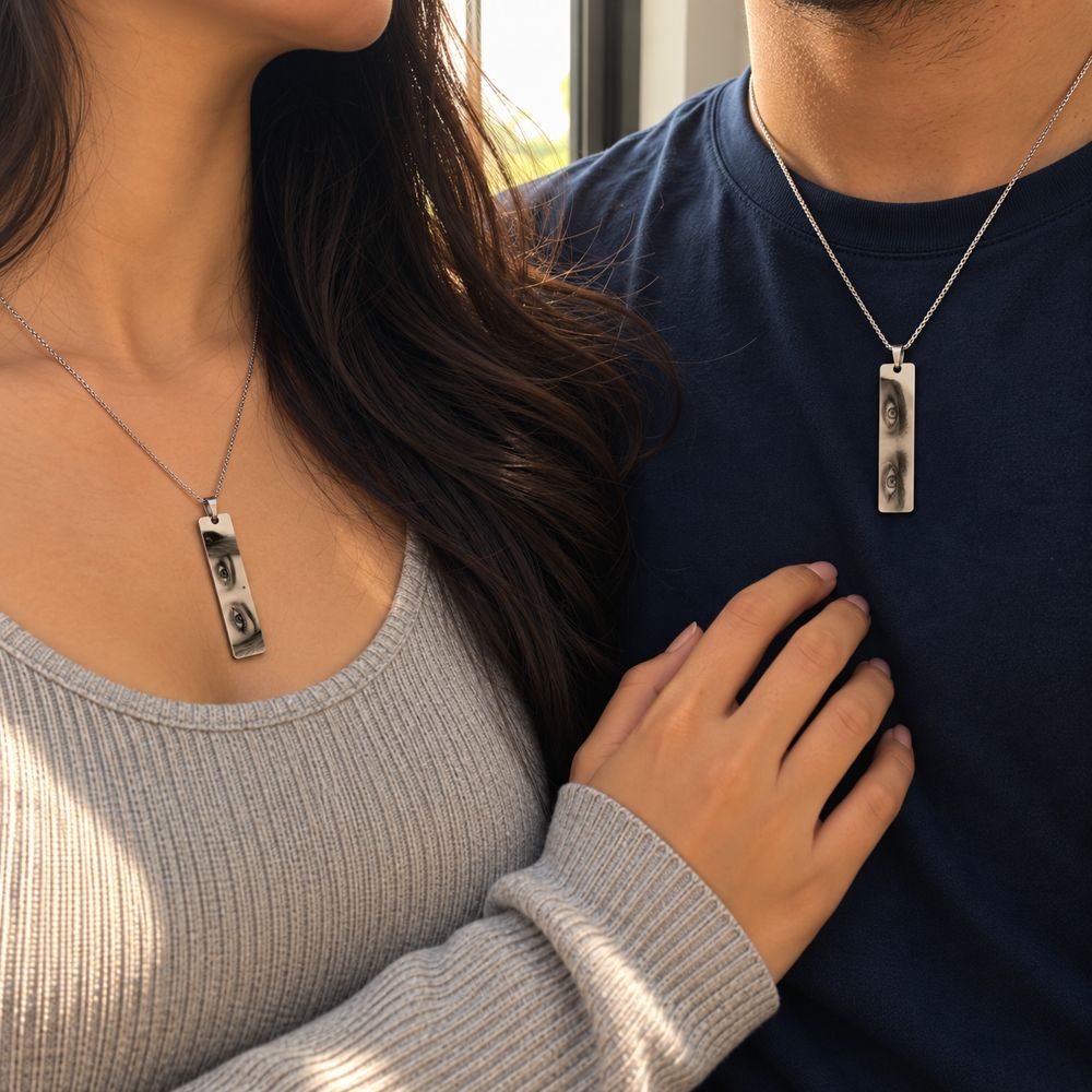 Personalized Couple Eye Pendant Set (2 Pendants)