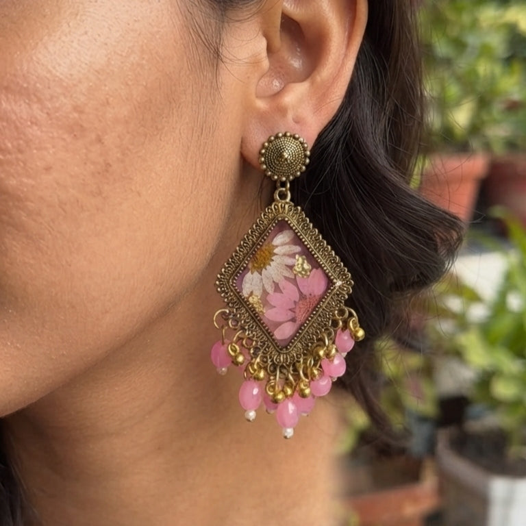 Petals – Blush Meadow Jhumkas